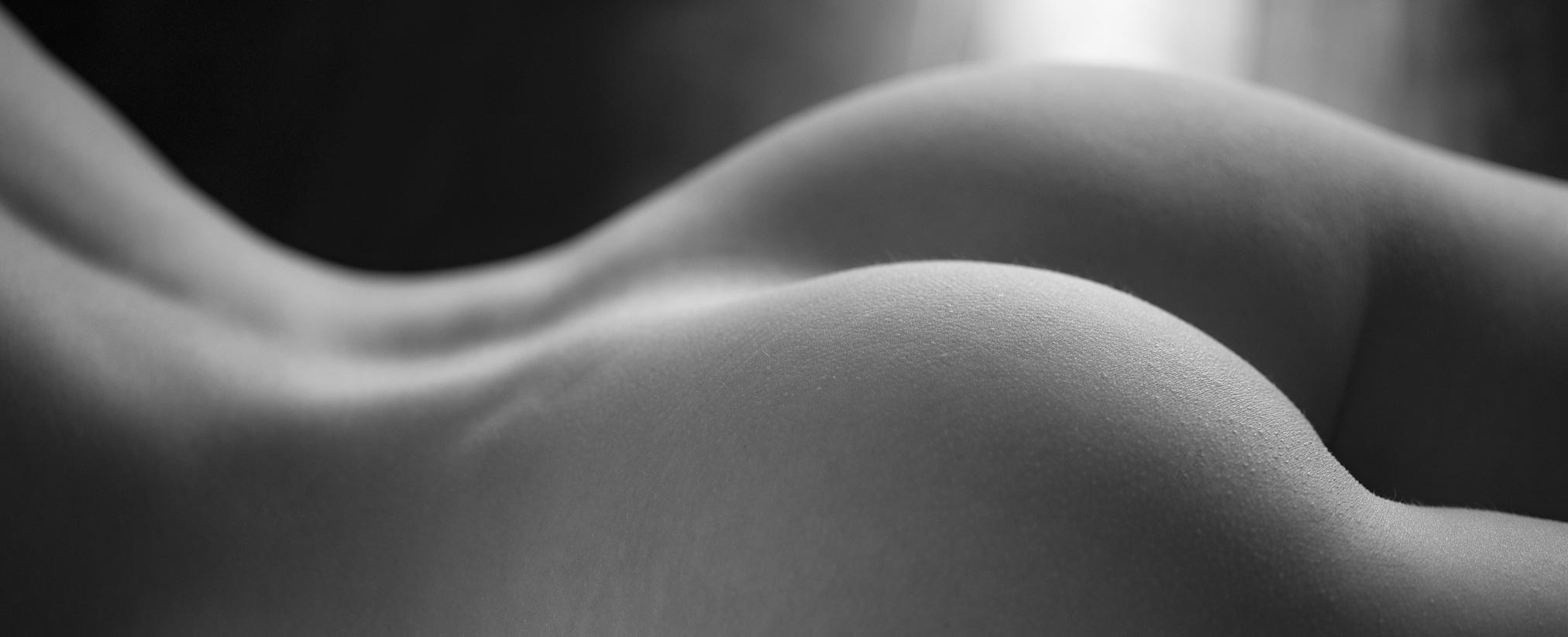 a figure study of a woman's back by Damien Lovegrove